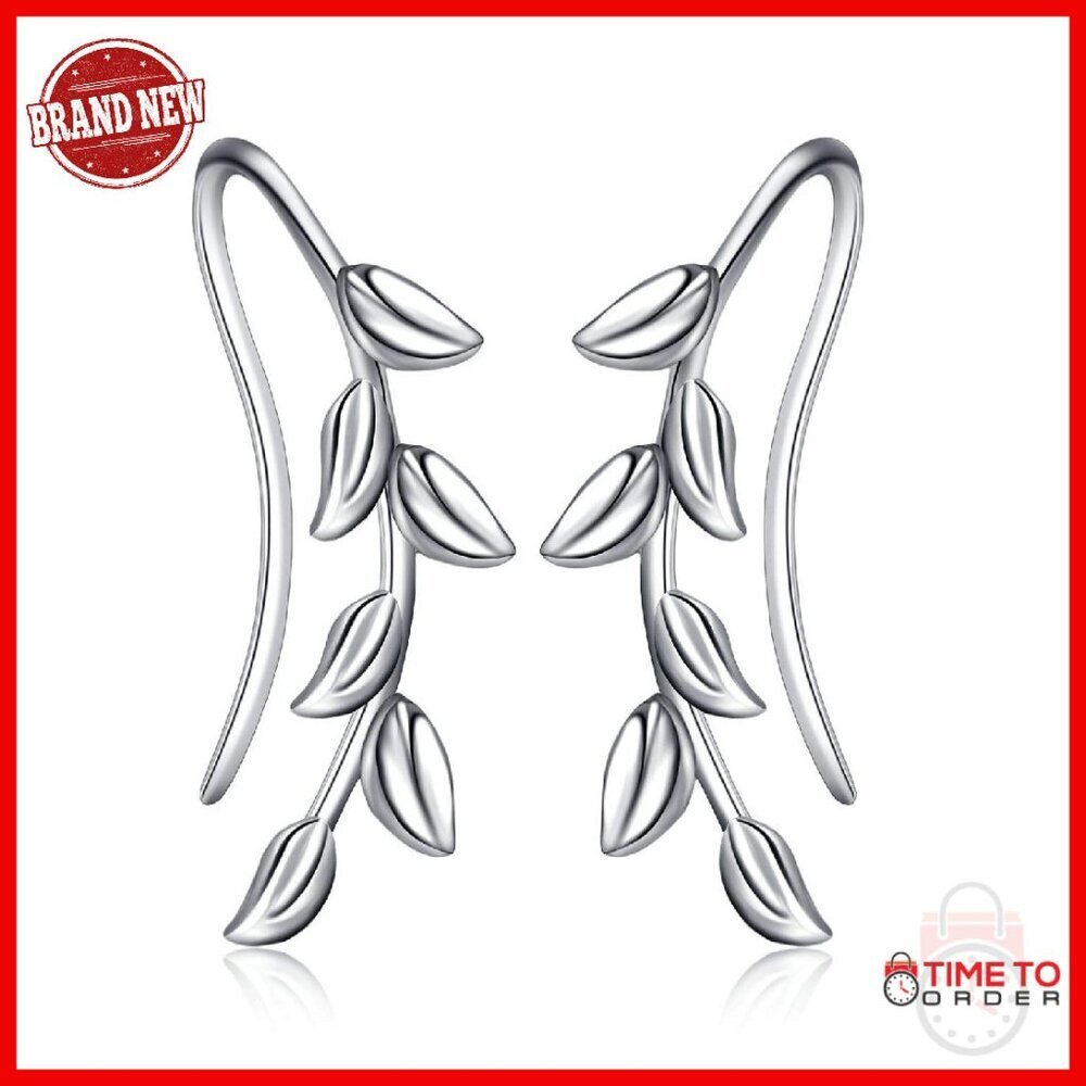Sterling Silver Ear Climber Cuff Wrap Earrings 26mm Lever Back